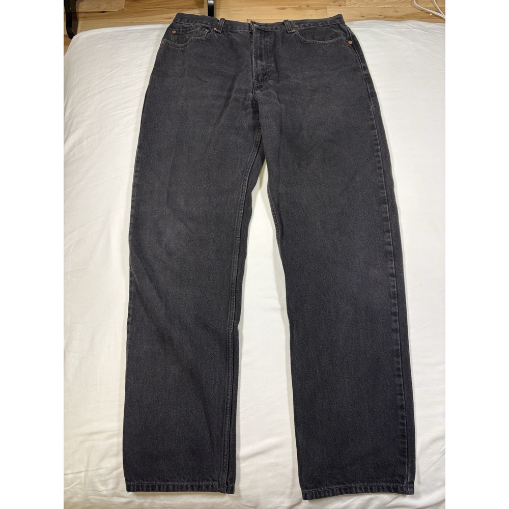 Vintage Levi's 550 Faded Black Jeans Mens 36x34 Y2K Relaxed Tapered Skater